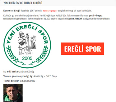 ere&gbreve;li spor kul&uuml;b&uuml;